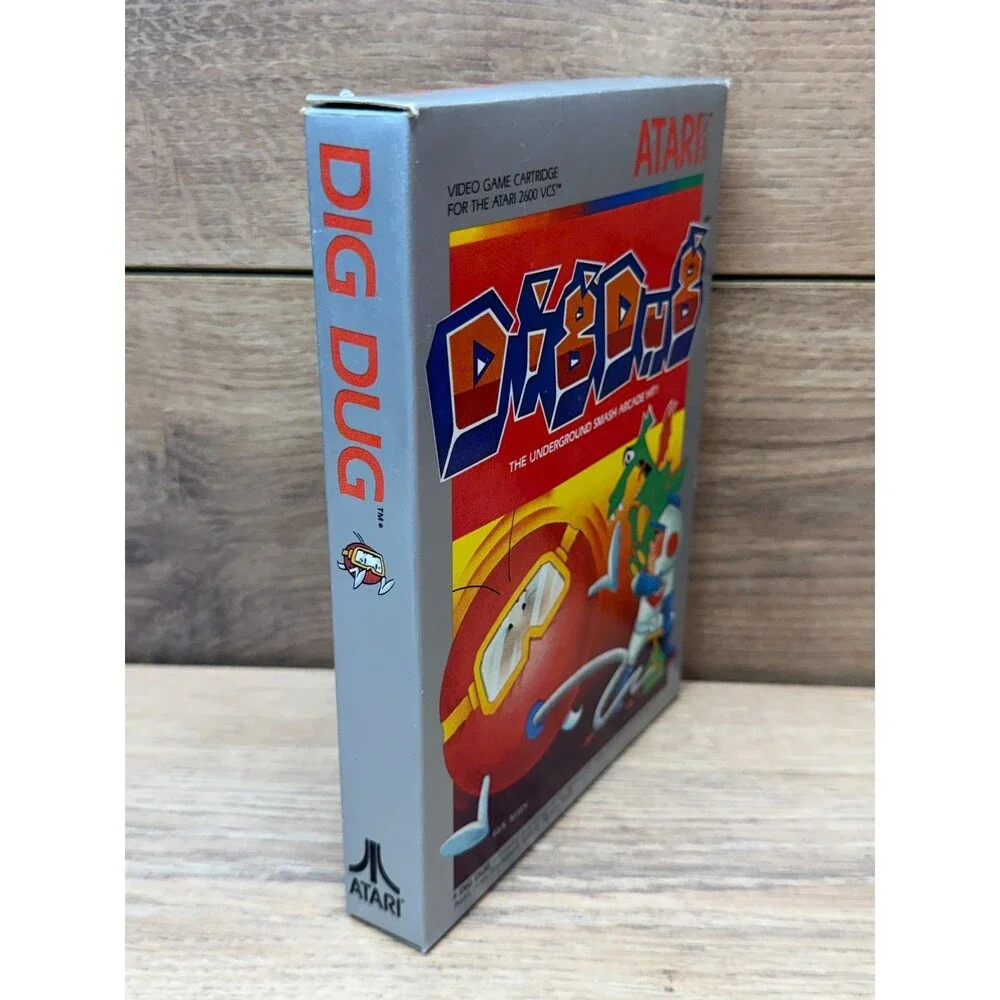 Dig Dug (Atari 2600, 1983) Complete CIB w/ Manual, Warranty Card & Original Box